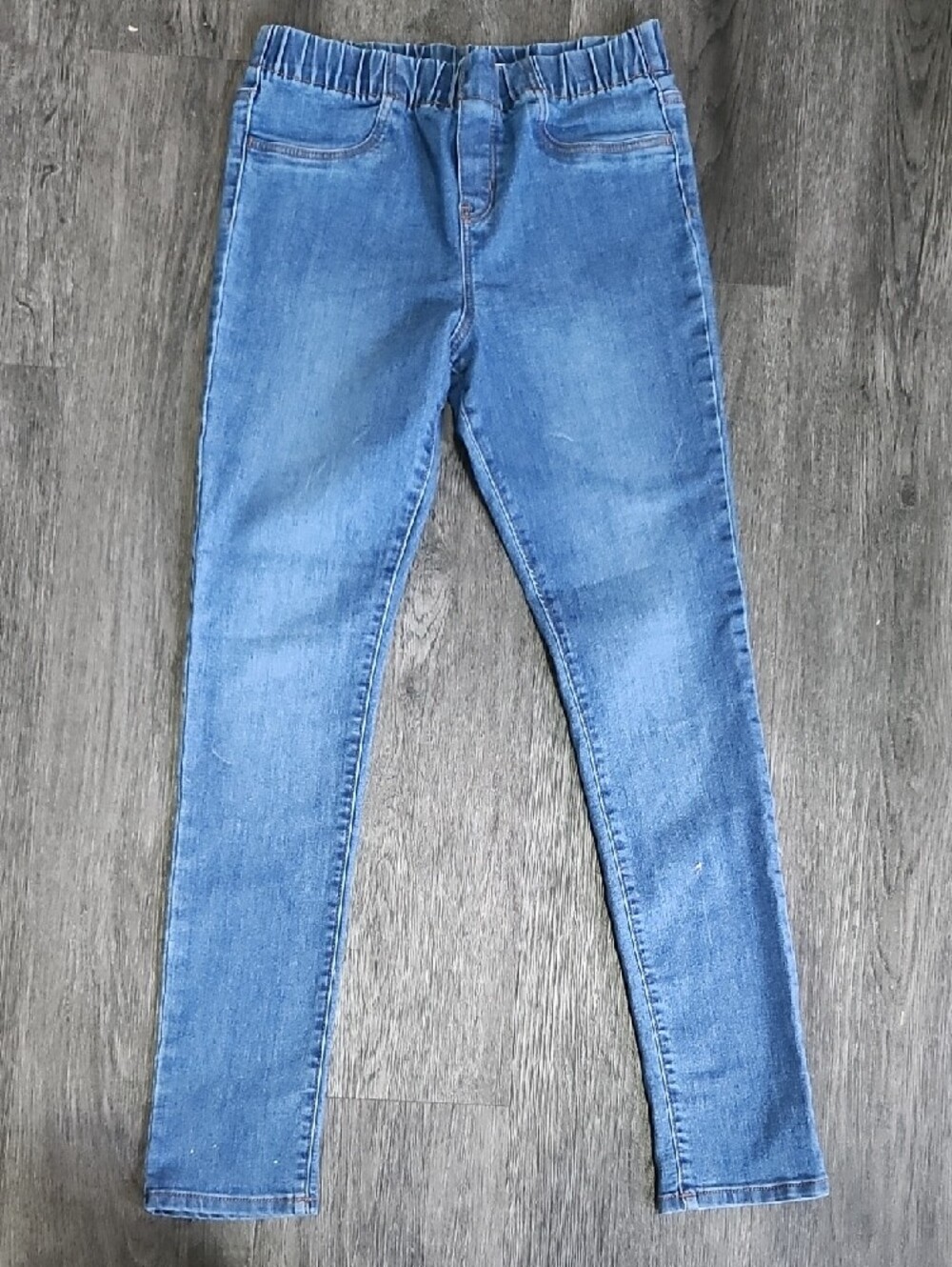 Blue Women's Elastic-Waist Skinny Jeans
